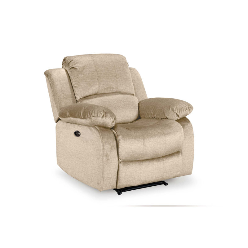 Chenille Fabric Valencia Recliner Chair, Electric, Oatmeal