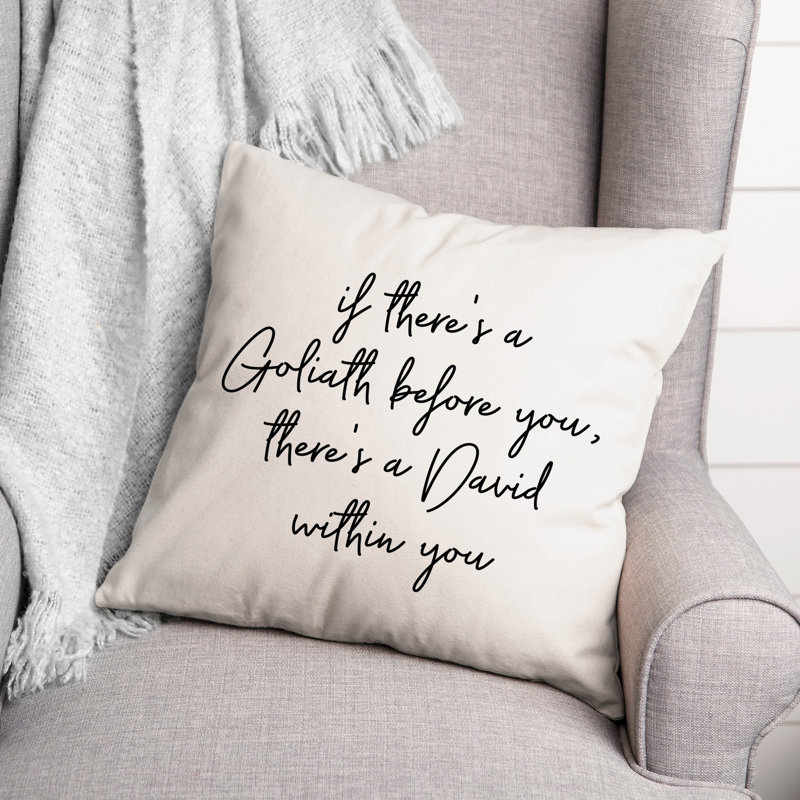 Black And White Typography Collection Throw Pillow