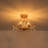 4 - Light Bead Clear Crystal Drop Candle Semi Flush Mount