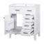 Ensemble de meuble-lavabo 30 po avec lavabo, armoire de salle de bain blanche avec tiroirs, structure solide et panneau de fibres à densité moyenne-488930242