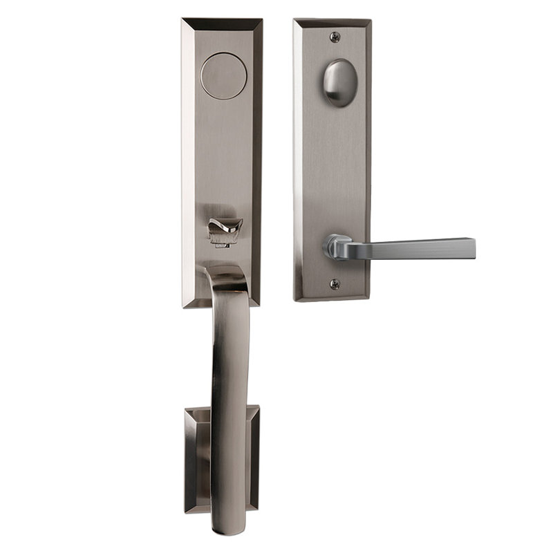 Façade Bravura 971-904S Austin avec levier Memphis en nickel satiné - R, Nickel satiné, Oui