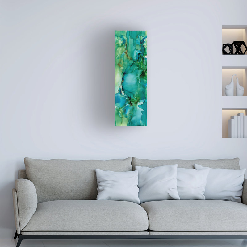 «Modern Forever Cool Modern II» sur toile par Joyce Combs, H 47 po x l 16 po x P 2 po