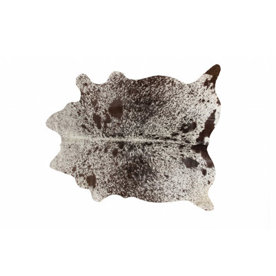 Brown and White Cowhide Handmade Area Rug