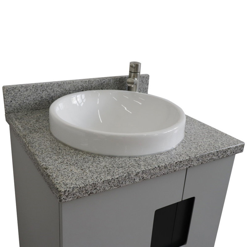 Ensemble de meuble-lavabo simple 25 po, gris, Gris clair