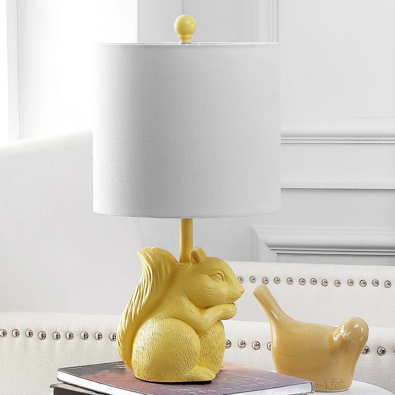 Lampe de table 18 po Edmund Squirrel, Jaune