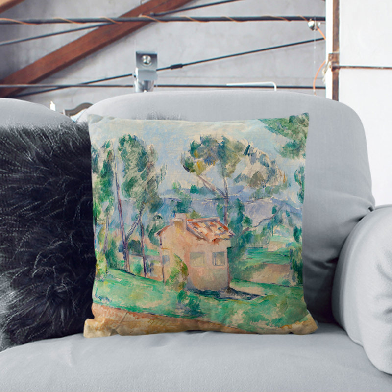 Square Cushion, 40cm H x 40cm W x 15cm D, Dark Blue