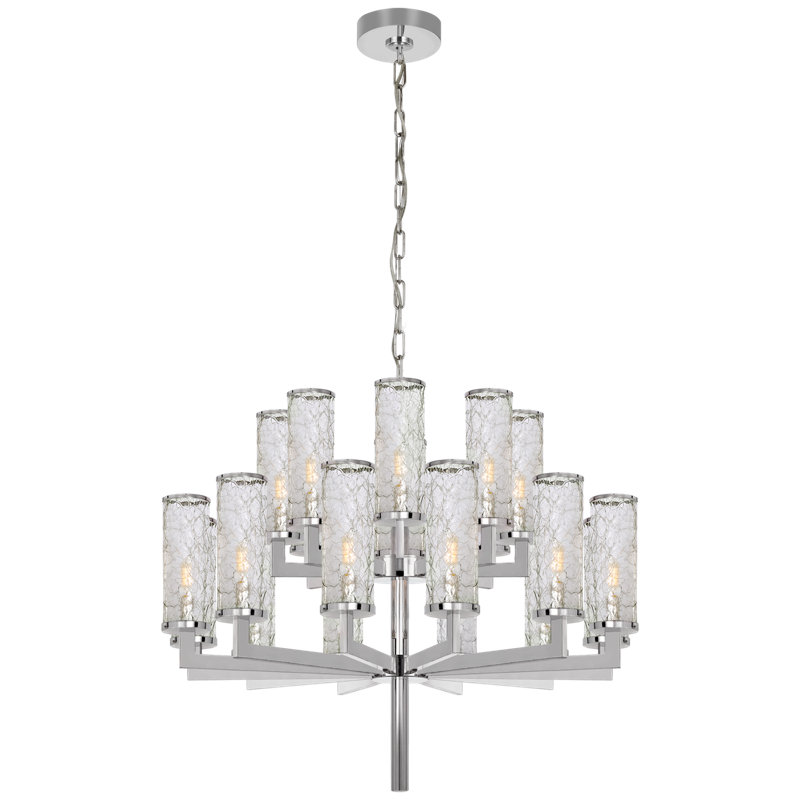 Kelly Wearstler Liaison Double Tier Chandelier, Polished Nickel