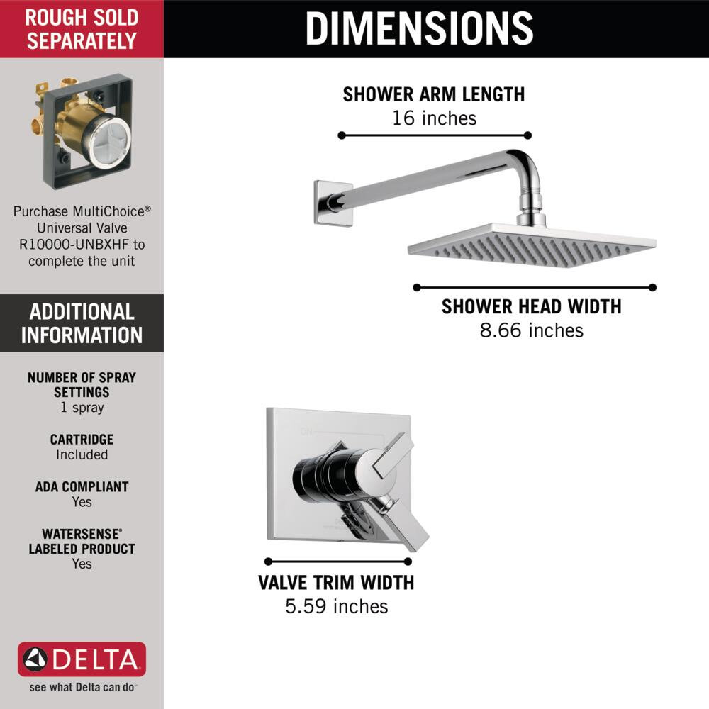 Vero 17 Series Shower Faucet, Chrome