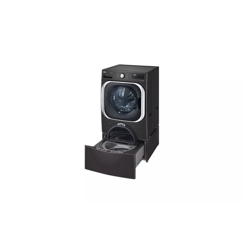 29 In. 1.0 Cu. Ft. Lg Sidekick Laundry Pedestal Washer With Slim Directdrive Motor And 3-Motion Technology In Black Steel