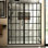 DreamLine Unidoor Toulon 58 - l 58,5 po x H 72 po sans cadre porte de douche à charnière en noir mat