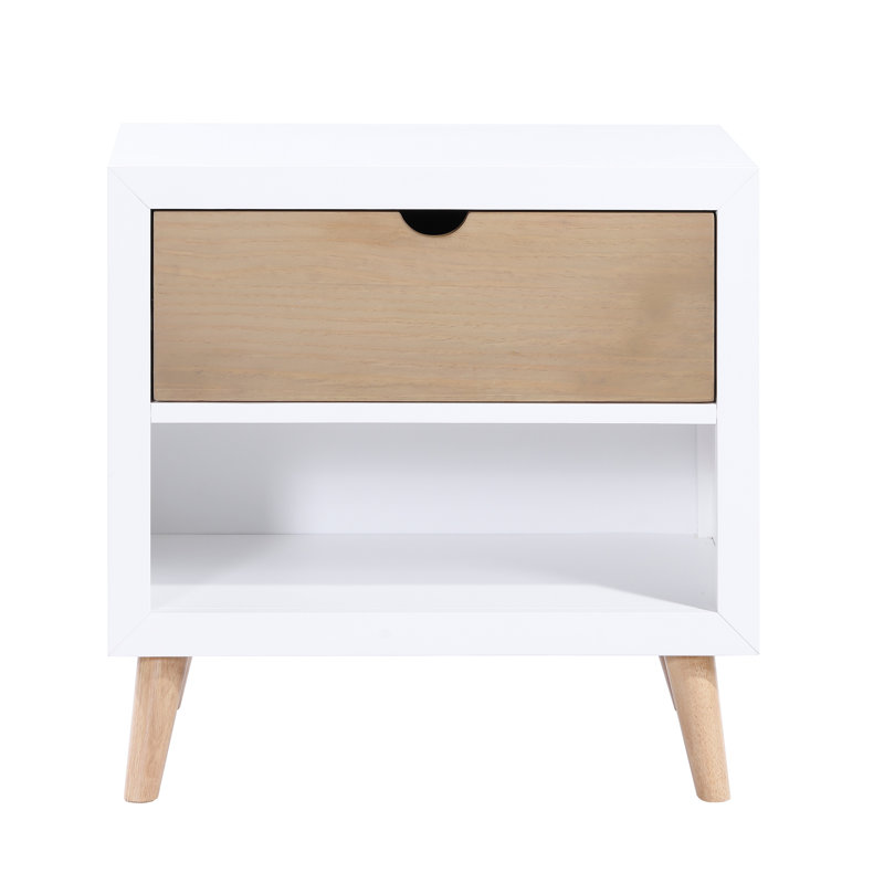 Tiroir et tablette de chevet ouverte pour chambre à coucher 1 pièce
