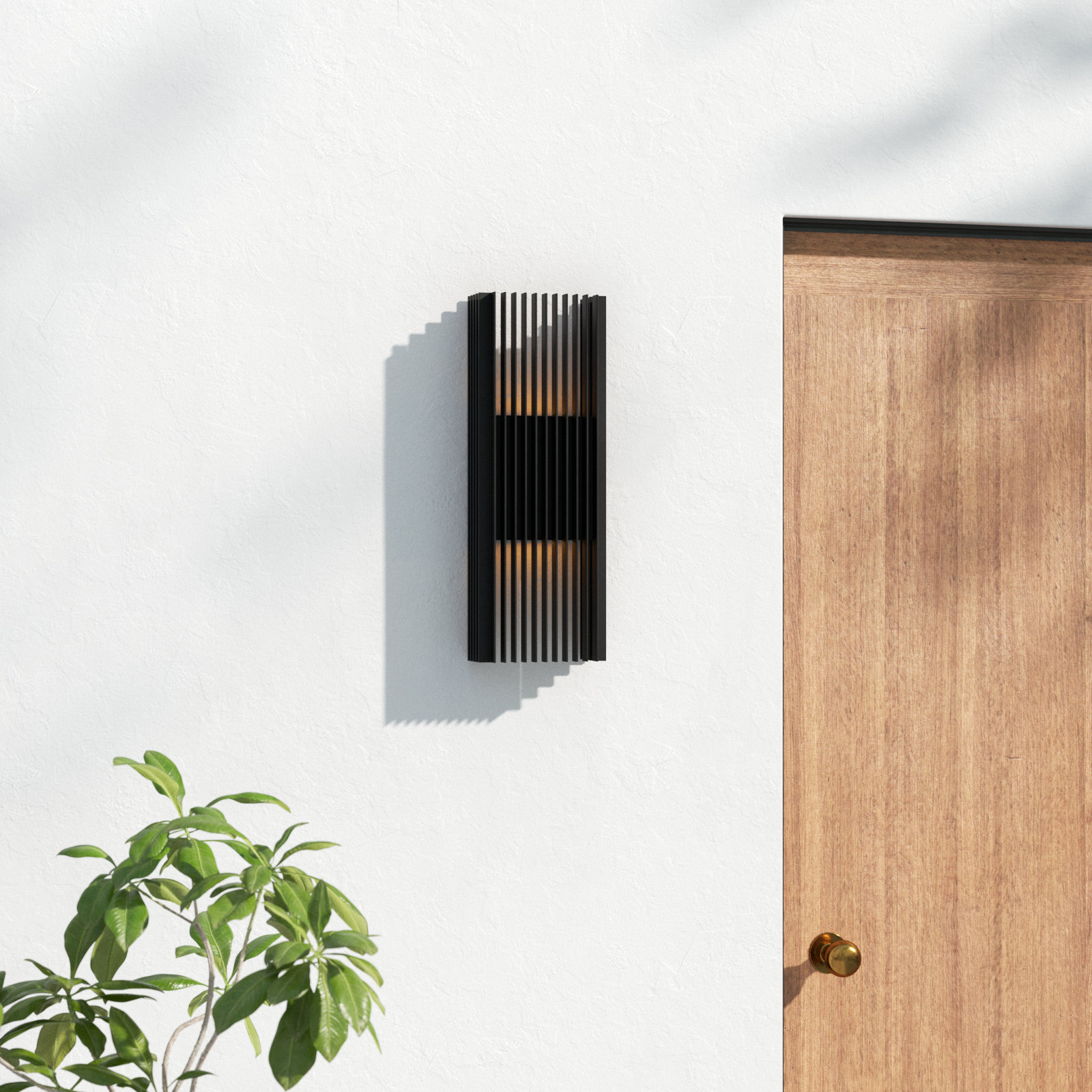 Canela Single Light Outdoor LED Wall Light, 22" H x 8" W x 3.5" D