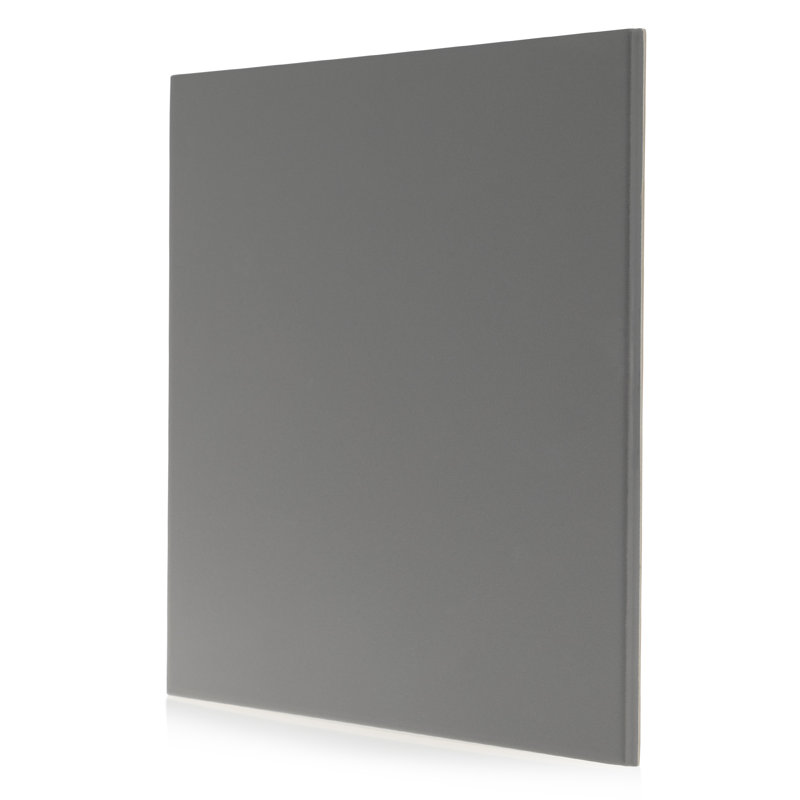 Carreau mural simple biseauté 8,86 po x 8,86 po, Gris foncé