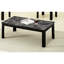 Table traditionnelle 3 pièces, tables de bout rectangulaires et carrées, dessus en faux marbre, agencement de couleurs grises, plaquette d'assemblage pratique, attrait en bois, processus rapide