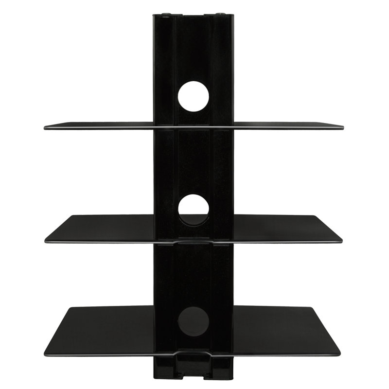Montez-le! Trois tablettes murales flottantes pour récepteur AV et projecteur, capacité de charge de 66 lb.