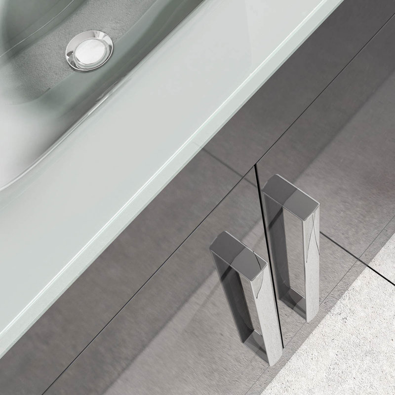 Whitfield 600mm Bathroom Vanity with Glass Basin, Anthracite