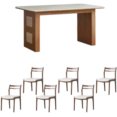 Medieval-style sintered stone dining table set
