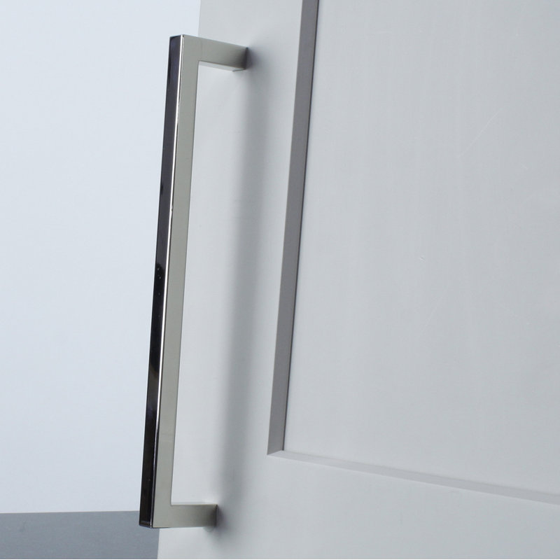 Poignée barre carrée 7 9/16" centré Kai, Nickel poli