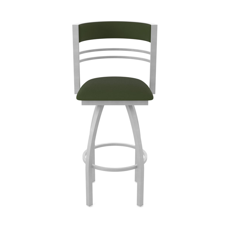 Hunter Swivel Stool, Vinyle - Pin Canter, Tabouret de bar (siège d'une hauteur de 30 po), Nickel anodisé