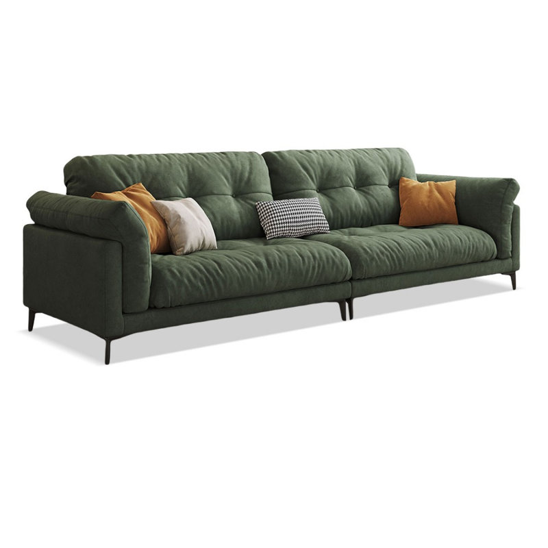Coussin modulaire vert 100% polyester, H 35,43 po x l 109,45 po x P 37,01 po, Vert