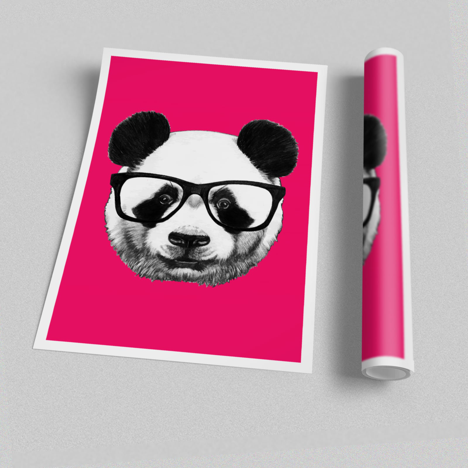 East Urban Home 'Funky Panda Wildlife' - Unframed Graphic Art Print on ...