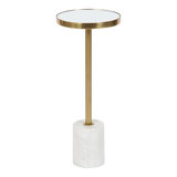 Ivy Bronx Hescott Mirrored Drink Table 10X10x24