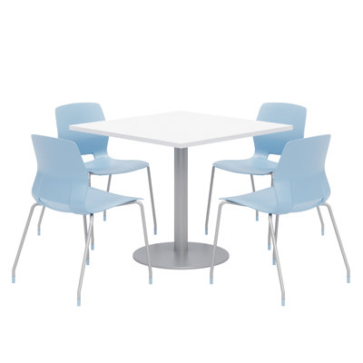 Square Breakroom Table and Chair Set