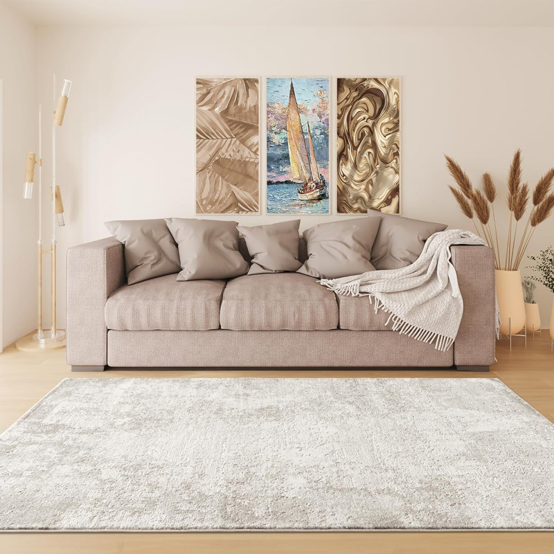 Ruglenza Modern Area Rug - Soft Pile Easy Clean Carpet for Living Room & Bedroom, Durable Synthetic Fibre, Stylish Home Decor Rug