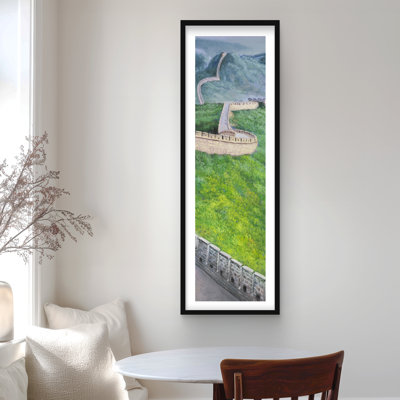 Great Wall of China - Contemporary Mountains Framed Print