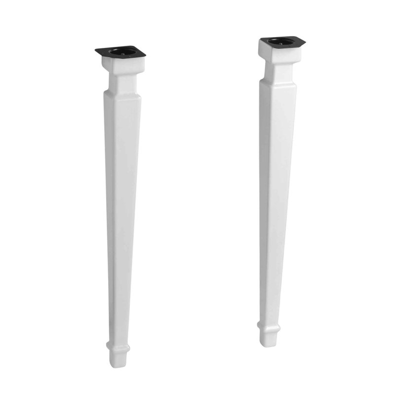 Kathryn® Square Tapered Fireclay Table Legs, White