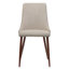 Ensemble de 2 chaises de salle à manger en tissu et coussin en peluche