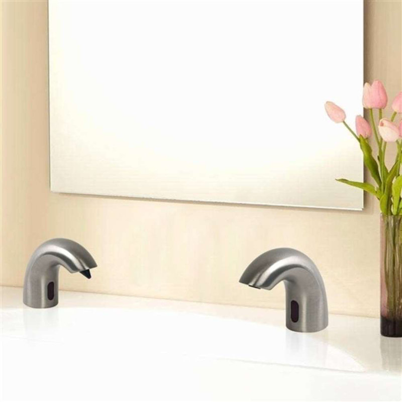 Distributeur de savon sans contact commercial chrome FST9869SD Milan, Nickel brossé