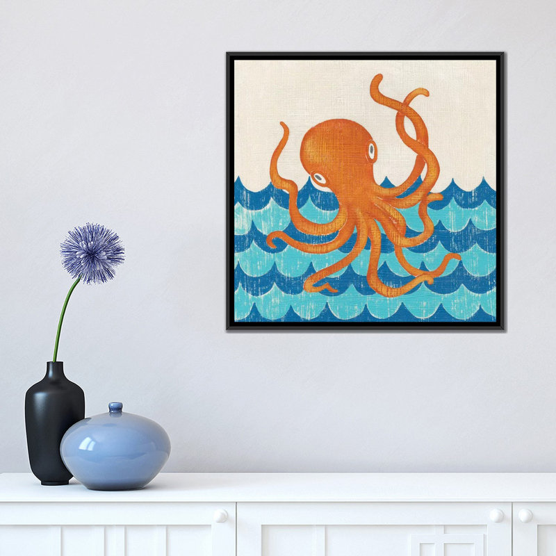 «Trumans Voyage II», art sur toile, Toile avec cadre flottant noir, H 18 po x l 18 po x P 1,5 po, No Matte