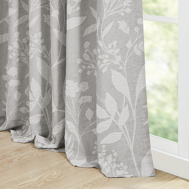 Panneau de rideau simple obscurcissant 100% coton Winslow, Lin, L 52 po x L 96 po