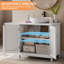 Armoire de rangement murale avec 2 portes et tablette de drainage en bois pour salle de bain