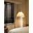 Zen-style metal fabric marble floor lamp