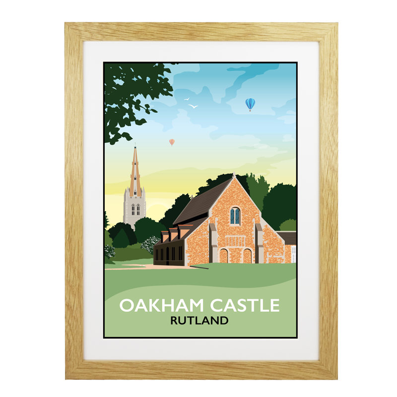 Oakham Castle Rutland - Print, Oak Framed, 50cm H x 40cm W x 1cm D
