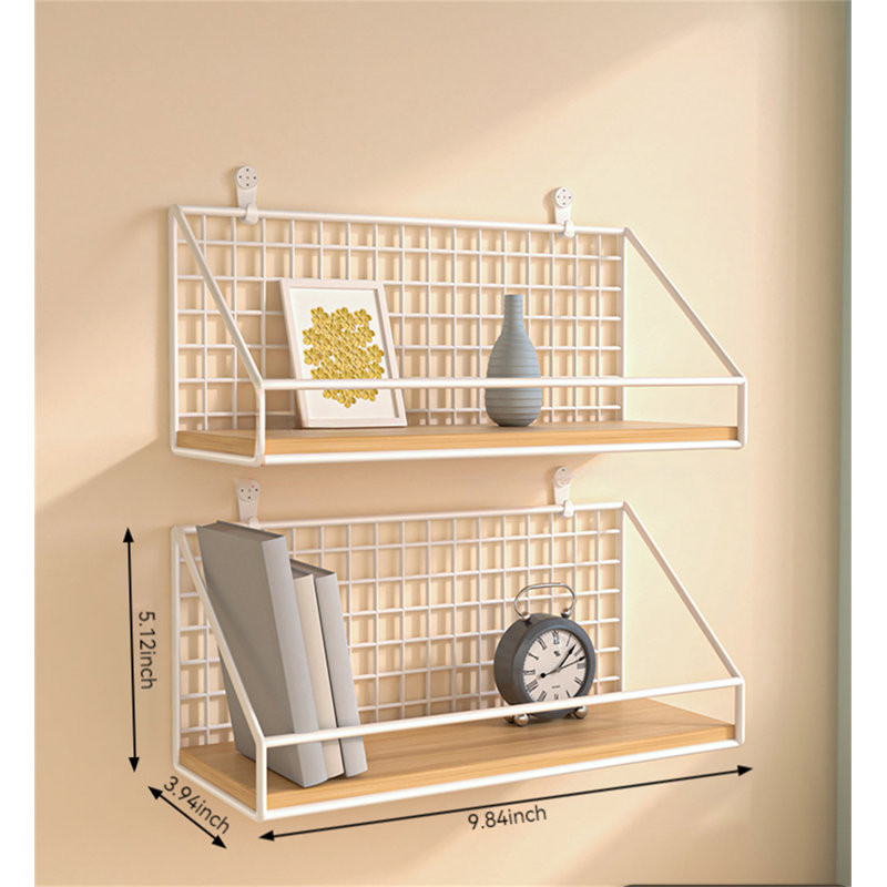 Yenene Metal Floating Shelf, 5.12" H x 9.84" W x 3.94" D