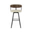 Tabouret de bar et de comptoir pivotant avec dossier en bois Amir-69850704-69850701-69850703