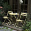 Ensemble de 3 chaises bistro et de patio pliables en métal pour l'extérieur