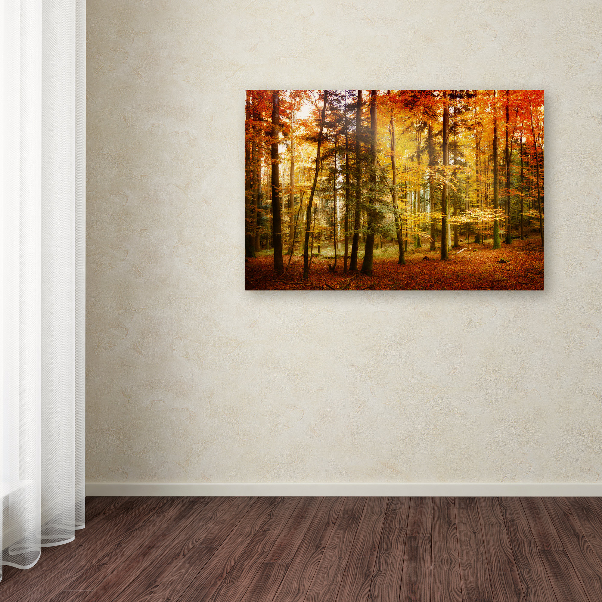 Charlton Home® Brilliant Fall Color Wrapped Canvas Photograph on Canvas ...