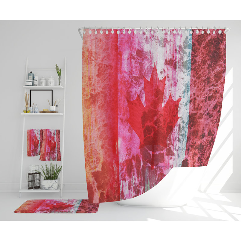 Nathaneal Polyester Shower Curtain Set