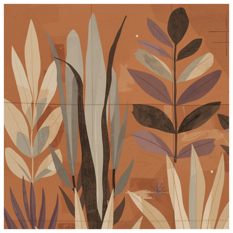 Abstract Botanical Illustration Blankets, 60in W x 80in H