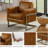 Genuine Leather Accent Arm Chair with Metal Leg(set of 2)-523156966