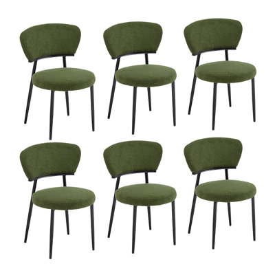 Crossmary Boucle Upholstered Dining Chairs