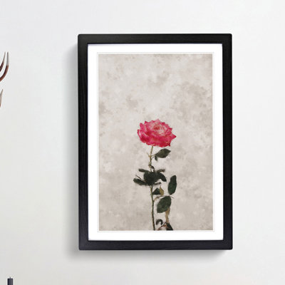 Climbing Pink Rose - Picture Frame Painting Print