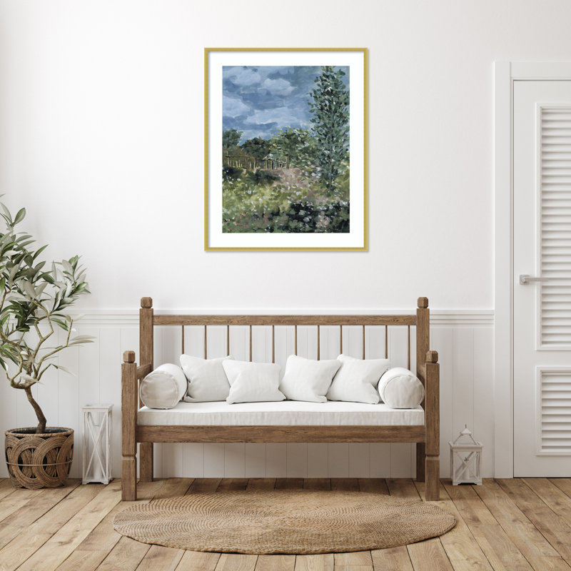 «Mosaic Meadow II» par Melissa Wang, impression sur bois encadrée, H 41 po x l 33 po