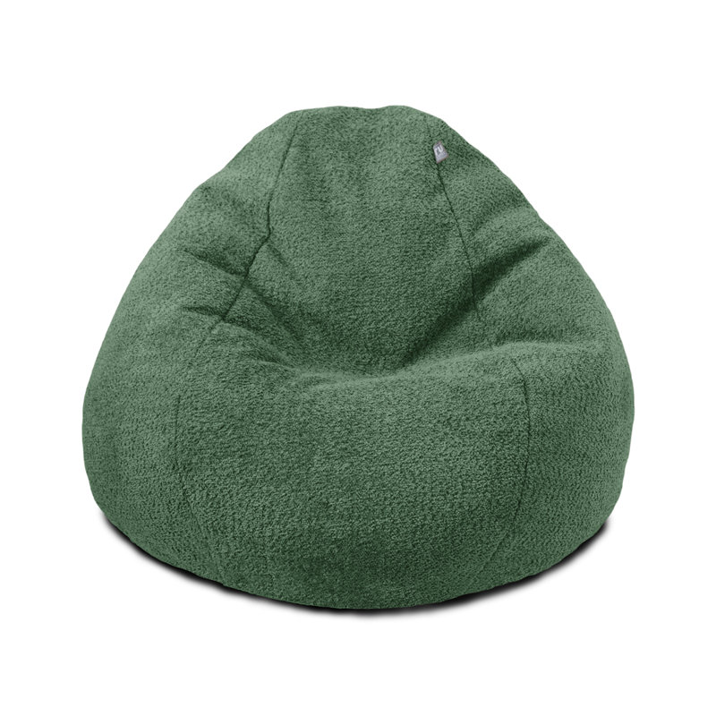 rucomfy Beanbags Large Snug Slouchbag - Adult Boucle Bean Bag Chair - Home Lounge, Living Room & Bedroom Seating for Adults - Machine Washable Fabric - 110 x 80cm