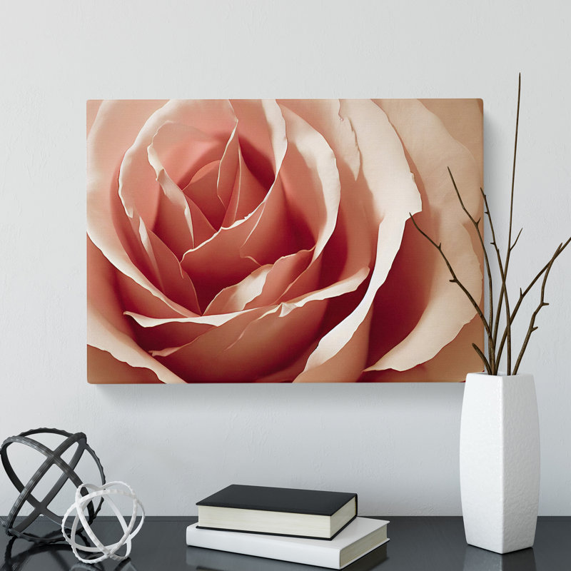 Royal Rose Flower - Wrapped Canvas, 35cm H x 50cm W x 3cm D