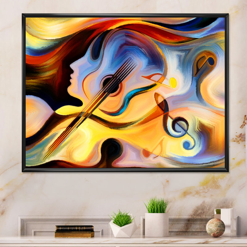 «Realms of Inner Ii», reproduction sur toile flottante, H 24 po x l 36 po x P 1 po, Cadre noir
